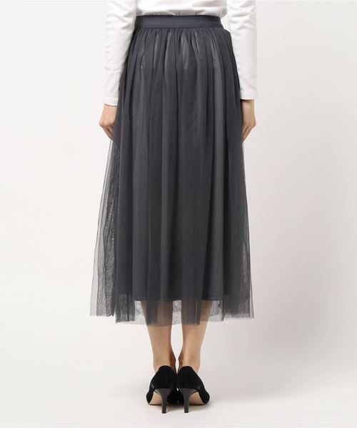 SpRay（スプレイ）の「【WEB限定】チュールスカート（スカート・レディース・ブラック/グレー/ピンク/アイボリー・FREE）」の6枚目の写真