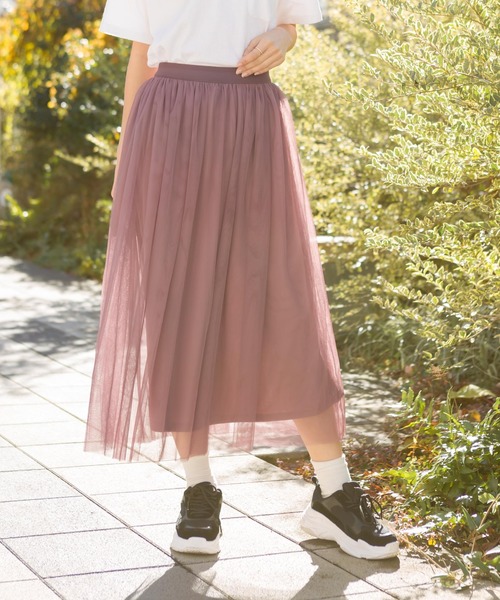 SpRay（スプレイ）の「【WEB限定】チュールスカート（スカート・レディース・ブラック/グレー/ピンク/アイボリー・FREE）」の15枚目の写真