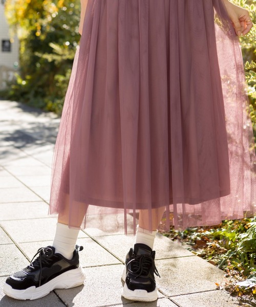 SpRay（スプレイ）の「【WEB限定】チュールスカート（スカート・レディース・ブラック/グレー/ピンク/アイボリー・FREE）」の16枚目の写真