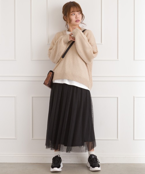 SpRay（スプレイ）の「【WEB限定】チュールスカート（スカート・レディース・ブラック/グレー/ピンク/アイボリー・FREE）」の17枚目の写真