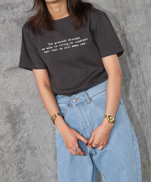 ZIP FIVE（ジップファイブ）の「【ZIP FIVE】半袖バックプリントイラストTシャツ（Tシャツ/カットソー・レディース・ホワイト系6/ブラウン系1/ブラウン系6/ブラウン系3/ブラック系8/ブラウン系7/ブラウン系2/ホワイト系2/ブラック系1/ベージュ系6/グリーン系6/ブラック系5/グリーン系1/ブラウン系8/ブラック系2/グリーン系2/グリーン系/ベージュ系/グリーン系4/ベージュ系4/グリーン/ブラック系/ブラウン系/ホワイト系/グリーン系7/ホワイト系8/ホワイト系4/ブラウン/ブラウン系5/ホワイト/ブラック系3/ブラック系4/グリーン系8/ブラック系7/グリーン系3/ベージュ系3/ベージュ系1/ホワイト系5/ホワイト系1/ベージュ系5/ブラック/グリーン系5/ベージュ系7/ベージュ系8/ホワイト系3/ブラック系6/ホワイト系7/ベージュ/ブラウン系4/ベージュ系2・LARGE/X-LARGE/MEDIUM/SMALL）」の12枚目の写真