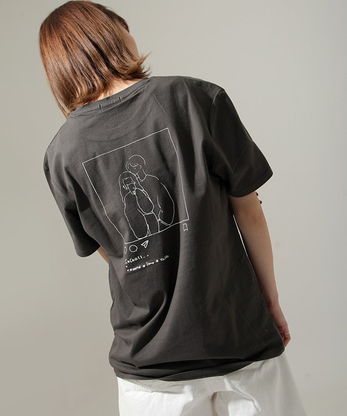 ZIP FIVE（ジップファイブ）の「【ZIP FIVE】半袖バックプリントイラストTシャツ（Tシャツ/カットソー・レディース・ホワイト系6/ブラウン系1/ブラウン系6/ブラウン系3/ブラック系8/ブラウン系7/ブラウン系2/ホワイト系2/ブラック系1/ベージュ系6/グリーン系6/ブラック系5/グリーン系1/ブラウン系8/ブラック系2/グリーン系2/グリーン系/ベージュ系/グリーン系4/ベージュ系4/グリーン/ブラック系/ブラウン系/ホワイト系/グリーン系7/ホワイト系8/ホワイト系4/ブラウン/ブラウン系5/ホワイト/ブラック系3/ブラック系4/グリーン系8/ブラック系7/グリーン系3/ベージュ系3/ベージュ系1/ホワイト系5/ホワイト系1/ベージュ系5/ブラック/グリーン系5/ベージュ系7/ベージュ系8/ホワイト系3/ブラック系6/ホワイト系7/ベージュ/ブラウン系4/ベージュ系2・LARGE/X-LARGE/MEDIUM/SMALL）」の18枚目の写真