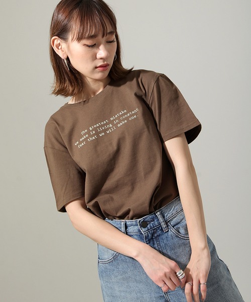 ZIP FIVE（ジップファイブ）の「【ZIP FIVE】半袖バックプリントイラストTシャツ（Tシャツ/カットソー・レディース・ホワイト系6/ブラウン系1/ブラウン系6/ブラウン系3/ブラック系8/ブラウン系7/ブラウン系2/ホワイト系2/ブラック系1/ベージュ系6/グリーン系6/ブラック系5/グリーン系1/ブラウン系8/ブラック系2/グリーン系2/グリーン系/ベージュ系/グリーン系4/ベージュ系4/グリーン/ブラック系/ブラウン系/ホワイト系/グリーン系7/ホワイト系8/ホワイト系4/ブラウン/ブラウン系5/ホワイト/ブラック系3/ブラック系4/グリーン系8/ブラック系7/グリーン系3/ベージュ系3/ベージュ系1/ホワイト系5/ホワイト系1/ベージュ系5/ブラック/グリーン系5/ベージュ系7/ベージュ系8/ホワイト系3/ブラック系6/ホワイト系7/ベージュ/ブラウン系4/ベージュ系2・LARGE/X-LARGE/MEDIUM/SMALL）」の22枚目の写真
