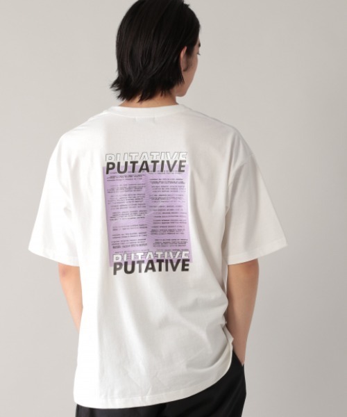 PBLIM(ページボーイリム)の「【PAGEBOYLIM】ノイズグラフィックTシャツ(Tシャツ/カットソー・レディース・オフホワイト/ブラック・MEDIUM/X-LARGE)」の1枚目の写真