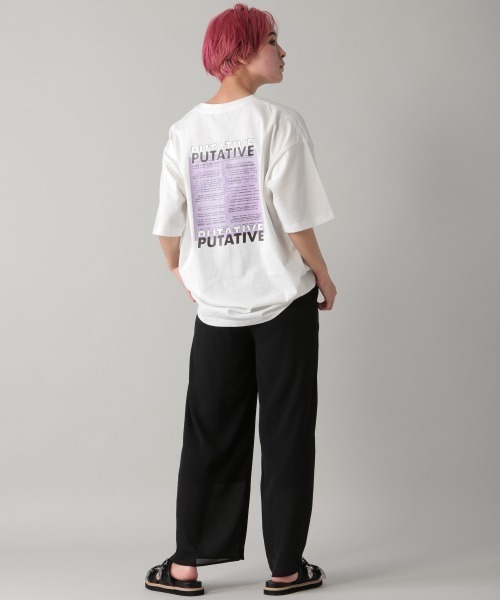 PBLIM(ページボーイリム)の「【PAGEBOYLIM】ノイズグラフィックTシャツ(Tシャツ/カットソー・レディース・オフホワイト/ブラック・MEDIUM/X-LARGE)」の6枚目の写真