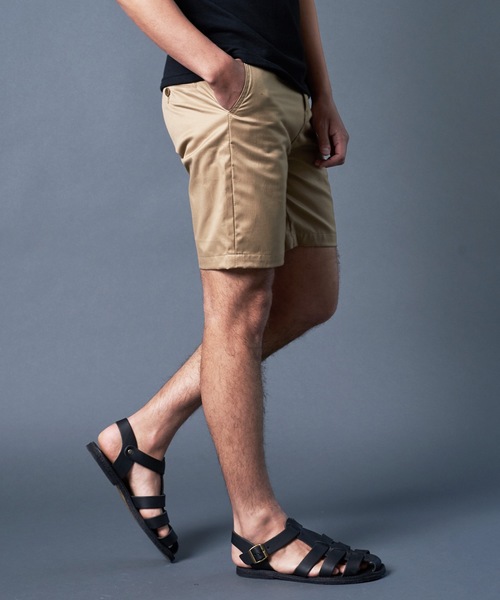 Magine(マージン)の「USE AGE COTTON TWILL BASIC SHORTS:コットン ツイル ベーシックショーツ(チノパンツ・メンズ・ブラック/ベージュ/オリーブ/ネイビー・44/46/48)」の9枚目の写真