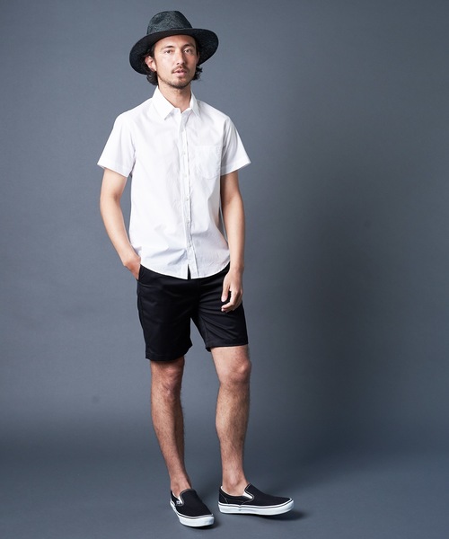 Magine(マージン)の「USE AGE COTTON TWILL BASIC SHORTS:コットン ツイル ベーシックショーツ(チノパンツ・メンズ・ブラック/ベージュ/オリーブ/ネイビー・44/46/48)」の14枚目の写真
