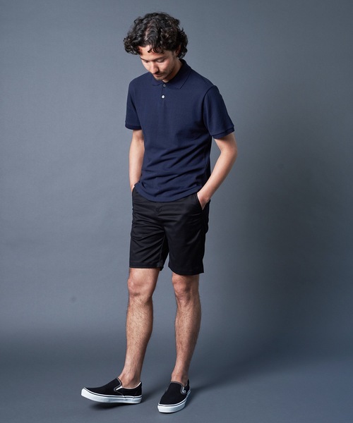 Magine(マージン)の「USE AGE COTTON TWILL BASIC SHORTS:コットン ツイル ベーシックショーツ(チノパンツ・メンズ・ブラック/ベージュ/オリーブ/ネイビー・44/46/48)」の16枚目の写真