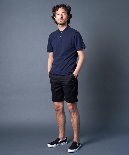 Magine(マージン)の「USE AGE COTTON TWILL BASIC SHORTS:コットン ツイル ベーシックショーツ(チノパンツ・メンズ・ブラック/ベージュ/オリーブ/ネイビー・44/46/48)」の17枚目の写真