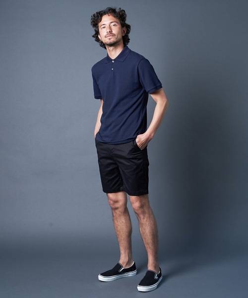 Magine(マージン)の「USE AGE COTTON TWILL BASIC SHORTS:コットン ツイル ベーシックショーツ(チノパンツ・メンズ・ブラック/ベージュ/オリーブ/ネイビー・44/46/48)」の18枚目の写真