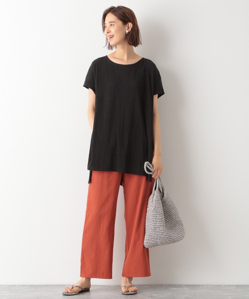 LEPSIM(レプシィム)の「リラックスヨウリュウチュニック 892676(Tシャツ/カットソー・レディース・ブラック/キナリ/ベージュ・FREE)」の5枚目の写真