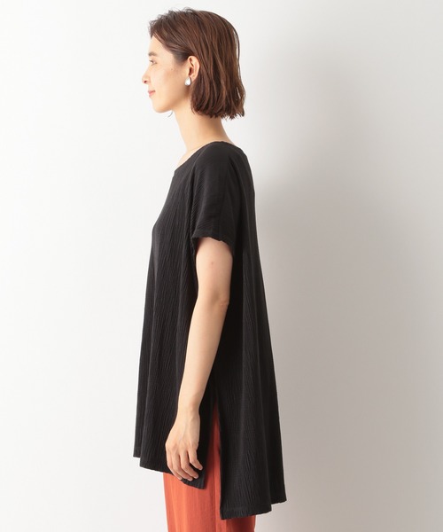 LEPSIM(レプシィム)の「リラックスヨウリュウチュニック 892676(Tシャツ/カットソー・レディース・ブラック/キナリ/ベージュ・FREE)」の7枚目の写真