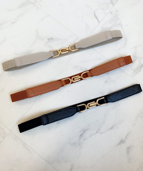 ap retro（アプレトロ）の「ビットゴムベルト【ZOZO限定アイテム】（ベルト・レディース・ベージュ/ライトブラウン/ブラック・FREE）」の4枚目の写真