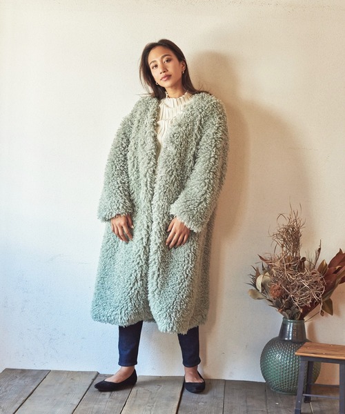 Marie Miller POODLE FUR LONG COAT (マリーミラー プードルファー