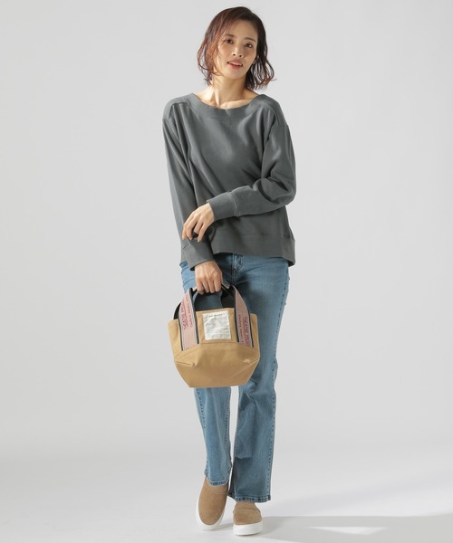 BAYFLOW(ベイフロー)の「ボートネックウラケプルオーバー(Tシャツ/カットソー・レディース・チャコールグレー/ブラウン/オレンジ・SMALL/MEDIUM)」の10枚目の写真