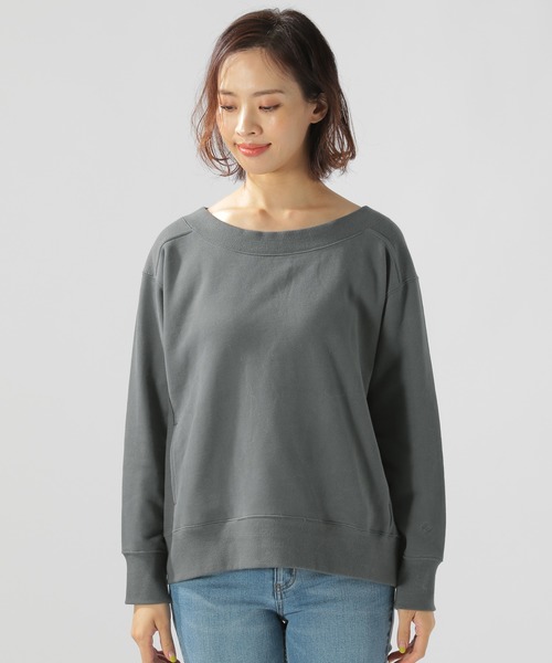 BAYFLOW(ベイフロー)の「ボートネックウラケプルオーバー(Tシャツ/カットソー・レディース・チャコールグレー/ブラウン/オレンジ・SMALL/MEDIUM)」の15枚目の写真