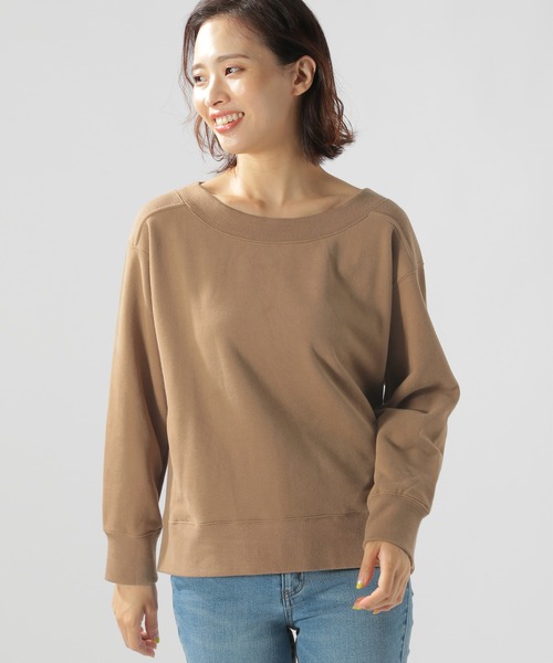 BAYFLOW(ベイフロー)の「ボートネックウラケプルオーバー(Tシャツ/カットソー・レディース・チャコールグレー/ブラウン/オレンジ・SMALL/MEDIUM)」の12枚目の写真
