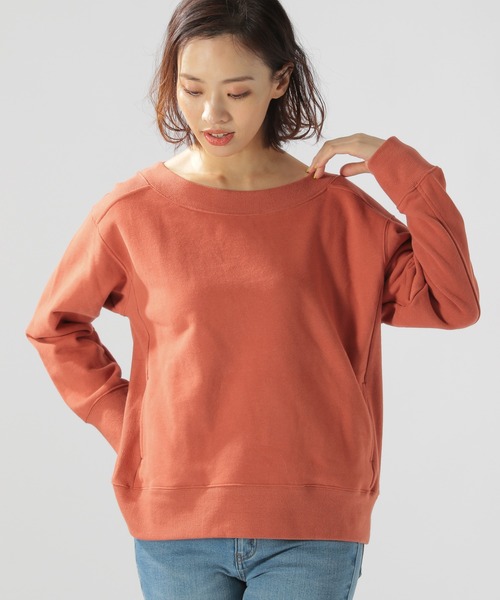 BAYFLOW(ベイフロー)の「ボートネックウラケプルオーバー(Tシャツ/カットソー・レディース・チャコールグレー/ブラウン/オレンジ・SMALL/MEDIUM)」の13枚目の写真