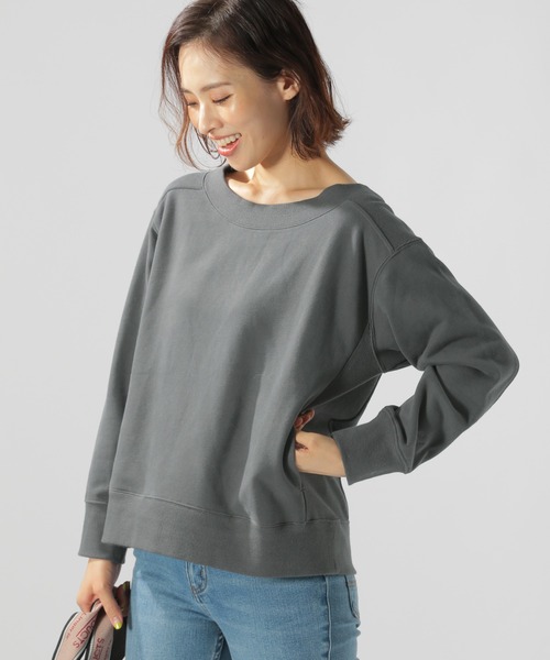 BAYFLOW(ベイフロー)の「ボートネックウラケプルオーバー(Tシャツ/カットソー・レディース・チャコールグレー/ブラウン/オレンジ・SMALL/MEDIUM)」の11枚目の写真