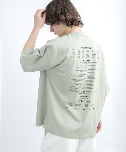 EMMA CLOTHES(エマクローズ)の「シルケットライク天竺 オーバーサイズ S/S メッセージプリント カットソー EMMA CLOTHES COLLECTION - INVERSION(反転) × HIDE AND SEEK(かくれんぼ) -(Tシャツ/カットソー・メンズ・ホワイト系その他/ブラック系その他/ベージュ系その他/グリーン系その他/ブルー系その他/パープル系その他/ホワイト系その他2/ホワイト系その他3/ホワイト系その他4/ブラック系その他2/ブラック系その他3/ブラック系その他4/ベージュ系その他2/グリーン系その他2/ブルー系その他2/パープル系その他2・M/L)」の12枚目の写真