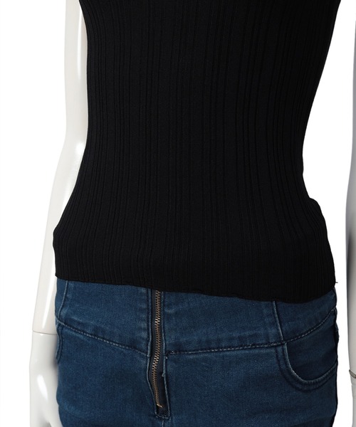 fifth（フィフス）の「レースドッキングニットタンクトップ（キャミソール・レディース・ホワイト/ブラック・MEDIUM）」の8枚目の写真