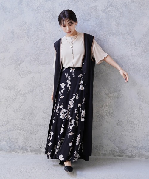 Happy John（ハッピージョン）の「3wayパイピングロングジャンスカ（ワンピース・レディース・ブラック/カーキ/モカ・FREE）」の13枚目の写真