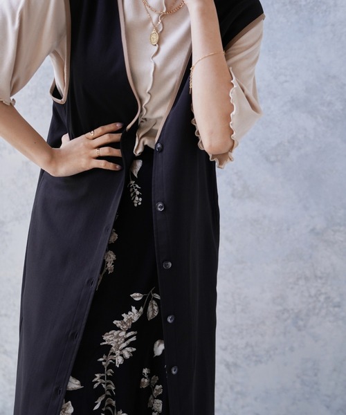 Happy John（ハッピージョン）の「3wayパイピングロングジャンスカ（ワンピース・レディース・ブラック/カーキ/モカ・FREE）」の17枚目の写真