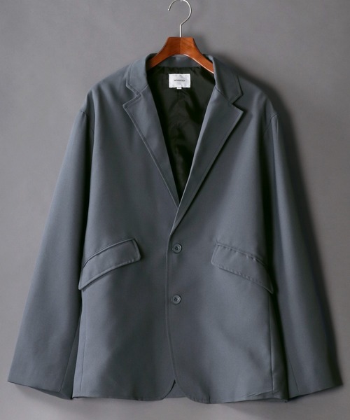 セットアップ テーラード ジャケット コーデセット ポリトロ 高見え 大人 メンズ 長袖 大きいサイズ 上品 無地 レディース ユニセックス 男女兼用 送料無料