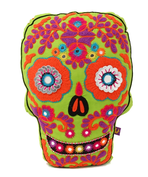 チャイハネ（チャイハネ）の「【チャイハネ】カラベラ刺繍クッション（クッション/クッションカバー・レディース・ブラック/グリーン/オレンジ・FREE）」の3枚目の写真