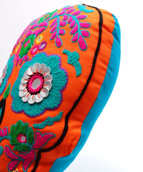 チャイハネ（チャイハネ）の「【チャイハネ】カラベラ刺繍クッション（クッション/クッションカバー・レディース・ブラック/グリーン/オレンジ・FREE）」の8枚目の写真