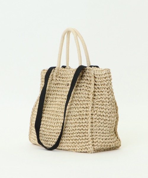 ikka（イッカ）の「細編みスクエア2WAYトート（ショルダーバッグ・レディース・グレー/ブラック/キャメル/オフホワイト・FREE）」の13枚目の写真