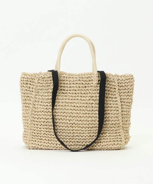 ikka（イッカ）の「細編みスクエア2WAYトート（ショルダーバッグ・レディース・グレー/ブラック/キャメル/オフホワイト・FREE）」の9枚目の写真