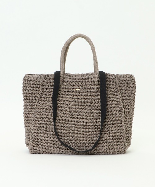 ikka（イッカ）の「細編みスクエア2WAYトート（ショルダーバッグ・レディース・グレー/ブラック/キャメル/オフホワイト・FREE）」の20枚目の写真