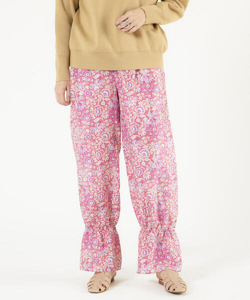 SOULEIADO リネンシルクストレートパンツ B6419□美品□ソレイアード リネンシルク イージーストレート