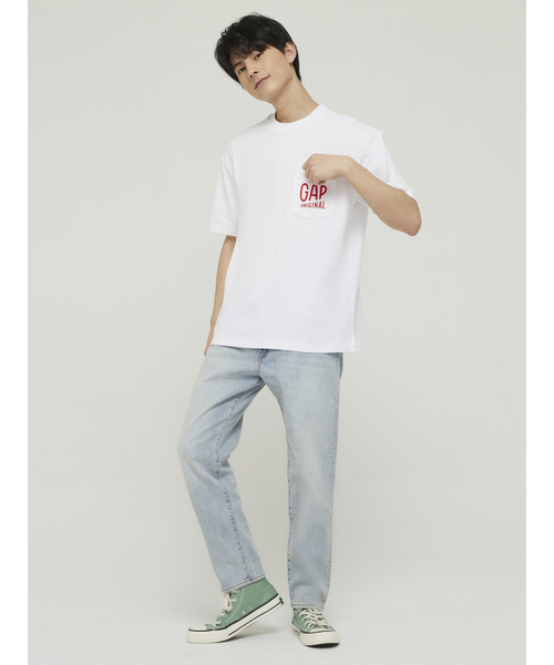 GAP（ギャップ）の「ミッドライズ テーパードスリム クロップドデニム（デニムパンツ・メンズ・ライトインディゴブルー・28W/30W/32W/34W/36W）」の3枚目の写真