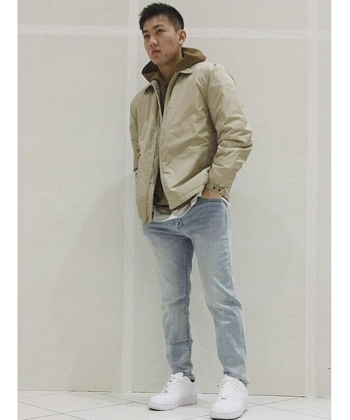 GAP（ギャップ）の「ミッドライズ テーパードスリム クロップドデニム（デニムパンツ・メンズ・ライトインディゴブルー・28W/30W/32W/34W/36W）」の10枚目の写真