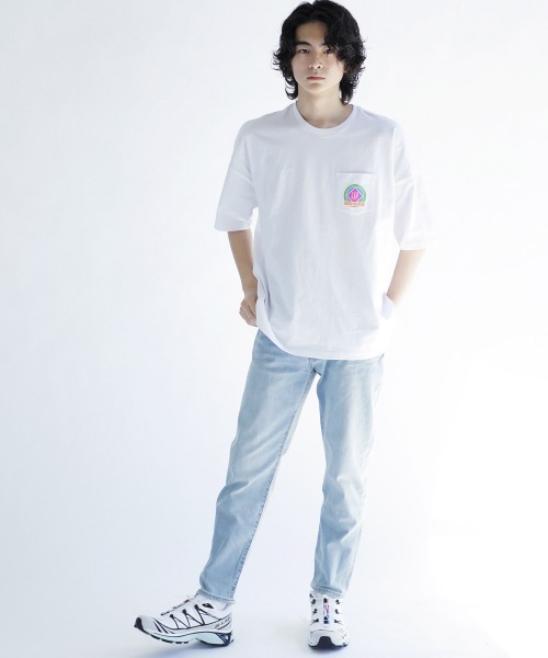 GAP（ギャップ）の「ミッドライズ テーパードスリム クロップドデニム（デニムパンツ・メンズ・ライトインディゴブルー・28W/30W/32W/34W/36W）」の19枚目の写真