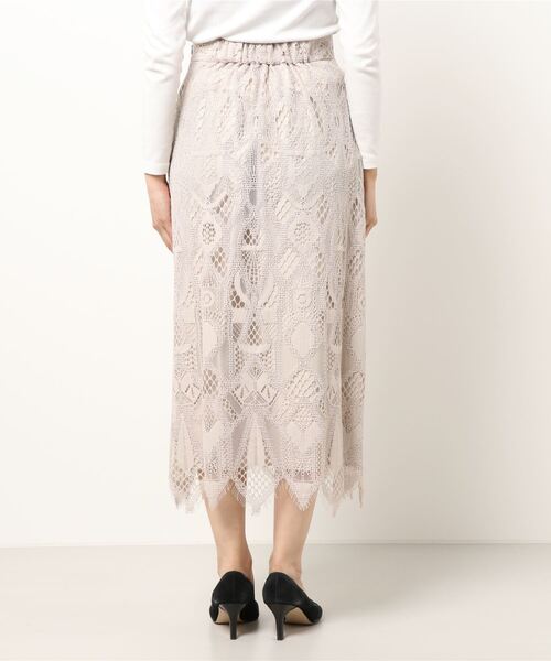 Te chichi（テチチ）の「コードレースセミフレアスカート（スカート・レディース・オフホワイト/グリーン/グレー・ﾌﾘ-）」の5枚目の写真