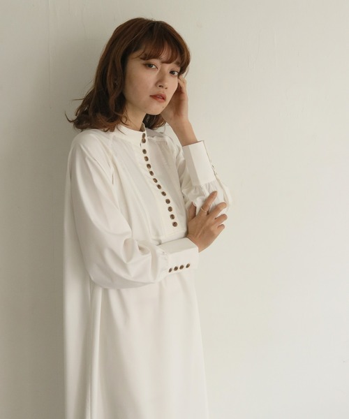 CLEIO（クレイオ）の「【CLEIO】ラグランスリーブロングワンピース（ワンピース・レディース・オフホワイト/ブルー/ピンクベージュ・FREE）」の12枚目の写真