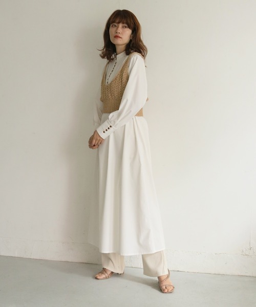 CLEIO（クレイオ）の「【CLEIO】ラグランスリーブロングワンピース（ワンピース・レディース・オフホワイト/ブルー/ピンクベージュ・FREE）」の13枚目の写真