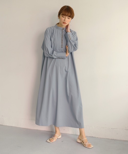 CLEIO（クレイオ）の「【CLEIO】ラグランスリーブロングワンピース（ワンピース・レディース・オフホワイト/ブルー/ピンクベージュ・FREE）」の17枚目の写真