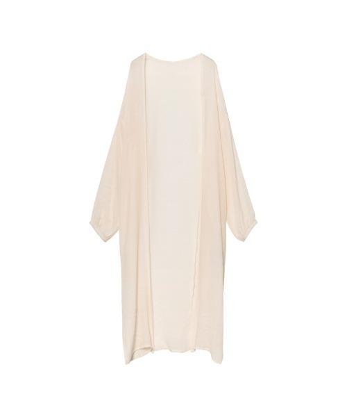 Re:EDIT（リエディ）の「[低身長サイズ有][洗濯機で洗える]ボリュームスリーブ楊柳ガウンカーディガン（カーディガン/ボレロ・レディース・アイボリー/モカ/グレイッシュベージュ/ブラウン/ピンク/ベージュ/ブルー/オレンジ/グリーン・MEDIUM/LARGE/SHORT）」の2枚目の写真