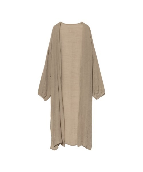 Re:EDIT（リエディ）の「[低身長サイズ有][洗濯機で洗える]ボリュームスリーブ楊柳ガウンカーディガン（カーディガン/ボレロ・レディース・アイボリー/モカ/グレイッシュベージュ/ブラウン/ピンク/ベージュ/ブルー/オレンジ/グリーン・MEDIUM/LARGE/SHORT）」の4枚目の写真