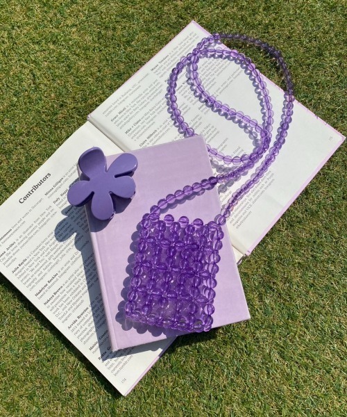 WC（ダブル シー）の「WC/ミニビーズショルダー（ショルダーバッグ・レディース・グリーン/ライトパープル/ホワイト/サックスブルー・FREE）」の4枚目の写真