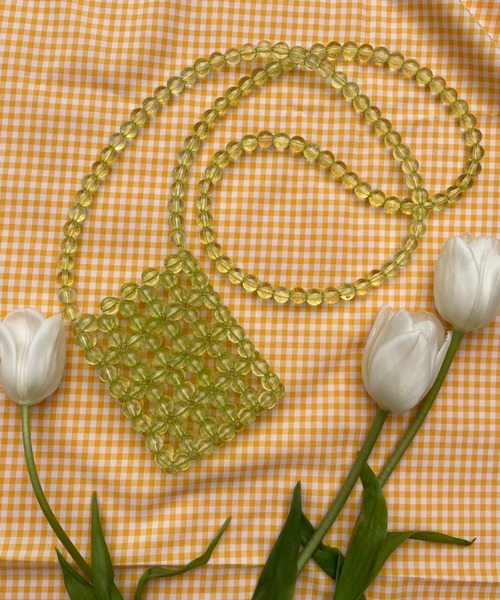 WC（ダブル シー）の「WC/ミニビーズショルダー（ショルダーバッグ・レディース・グリーン/ライトパープル/ホワイト/サックスブルー・FREE）」の3枚目の写真