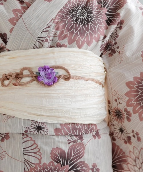 浴衣✴︎菊づくし 浴衣3点セット（浴衣/帯/下駄） utatane フリーサイズ（身長155