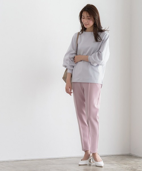Pierrot(ピエロ)の「コットンポンチバルーンスリーブトップス(Tシャツ/カットソー・レディース・ライトグレー/ブラック/ライトベージュ・M/L)」の15枚目の写真