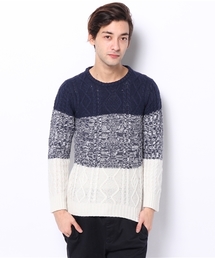 VENCEEXCHANGE | ウールナイロンキリカエクルーネックPO(Tシャツ/カットソー)