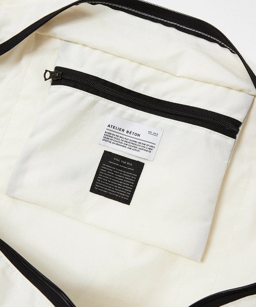 ATELIER BETON（アトリエベトン）の「RAUNDRY BIG TOTE（トートバッグ・メンズ・オフホワイト/グレー系その他/グレー系その他2・FREE）」の7枚目の写真