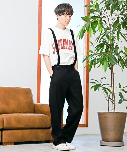 LUXSTYLE(ラグスタイル)の「ツイルサスペンダーパンツ(その他パンツ・メンズ・ブラック/ベージュ/モカ/グレー系その他・M/L)」の21枚目の写真
